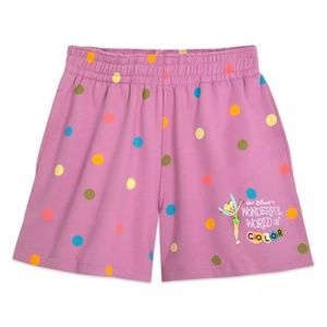 DISNEY Wonderful World of Color Tinker Bell Polka Dot Shorts Mauve Size Medium